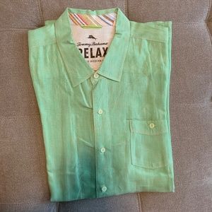 Tommy Bahama Men's Camp shirt short sleeve 100% linen XXL